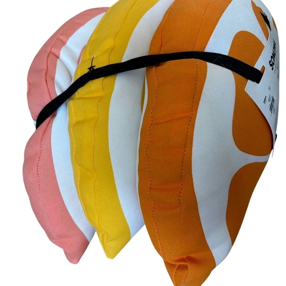 Sonoma Outdoor Orange Slices Throw Pillows in Vibrant Orange, Yellow & Peach 7